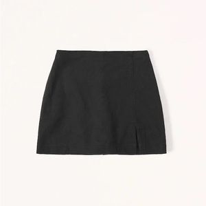 Abercrombie Black Linen Skort